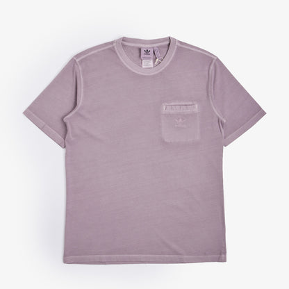 Adidas Originals Essentials+ Dye Pocket T-Shirt, Preloved Fig, Detail Shot 4