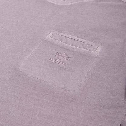 Adidas Originals Essentials+ Dye Pocket T-Shirt, Preloved Fig, Detail Shot 5