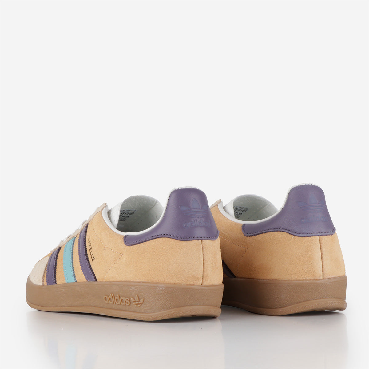 Adidas Originals Gazelle Indoor Shoes, Glow Orange Shadow Violet Off White, Detail Shot 3