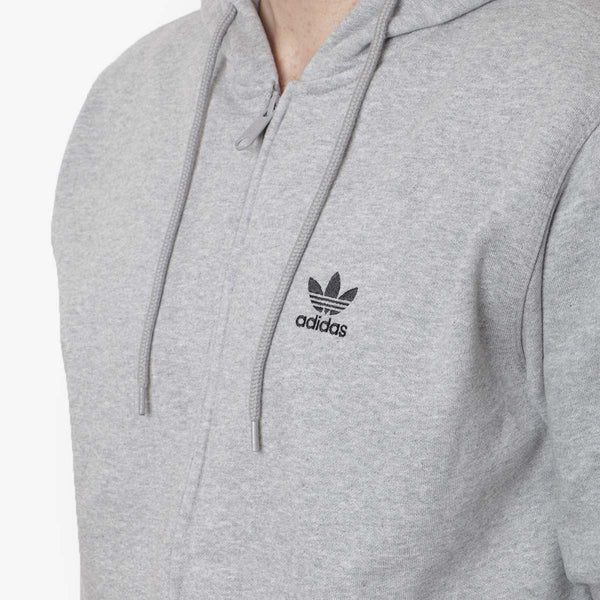 Zip Hoodie Adidas Originals Essentials Sweatshirt Grey Adidas