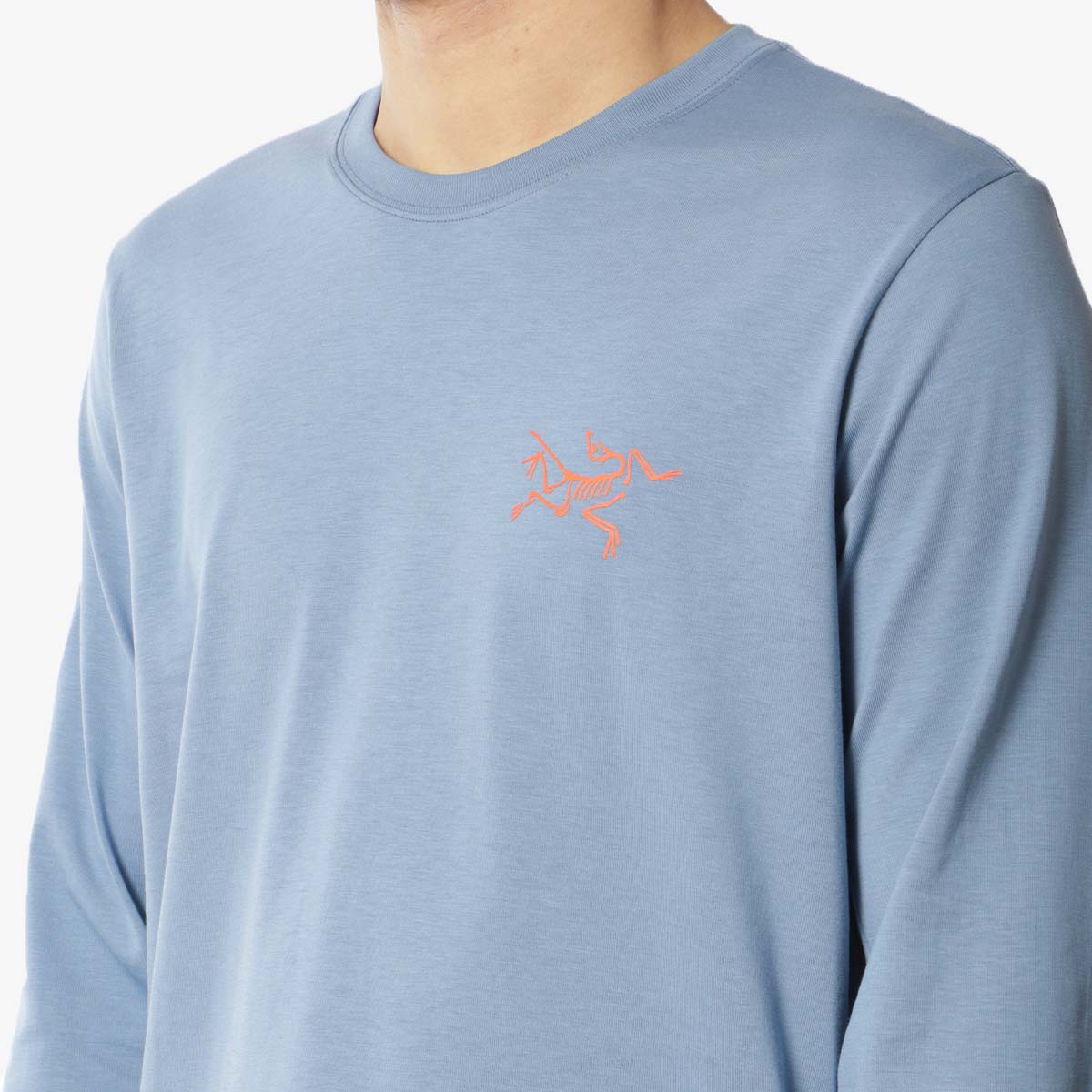 Arc'teryx Arc'Multi Bird Logo Long Sleeve T-Shirt, Stone Wash, Detail Shot 3
