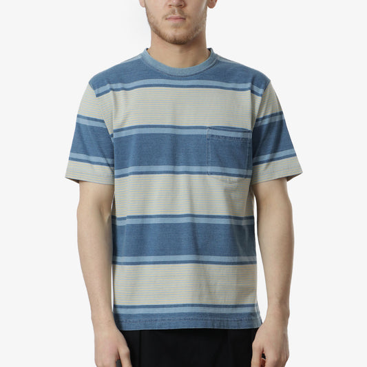 Beams Plus Indigo Stripe Pocket T-Shirt
