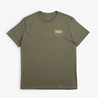 Brixton Linwood T-Shirt, Olive Surplus Golden Brown Beige, Detail Shot 2