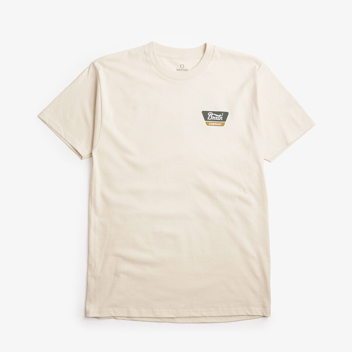 Brixton Linwood T-Shirt - Cream/Dark Green/Metal Bronze – Urban