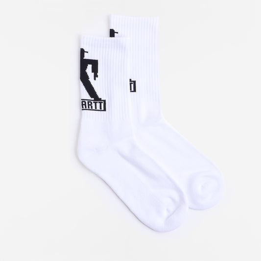 Carhartt WIP Built Socks, White Black, Detail Shot 1