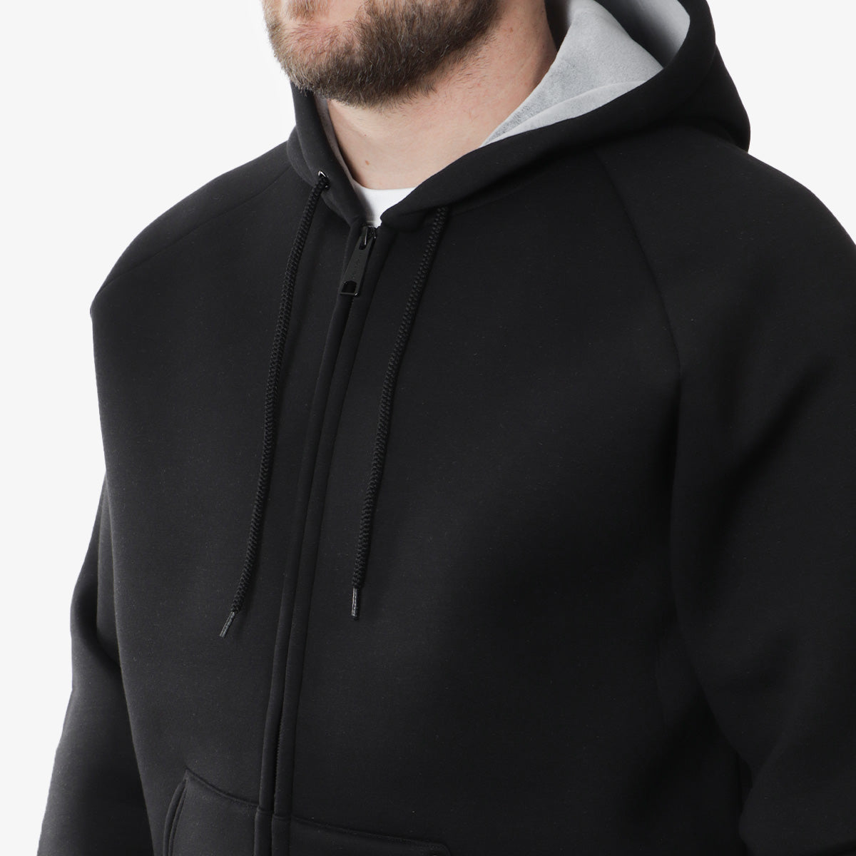 Carhartt WIP Car-Lux Hooded Jacket, Black/Grey, Detail Shot 2