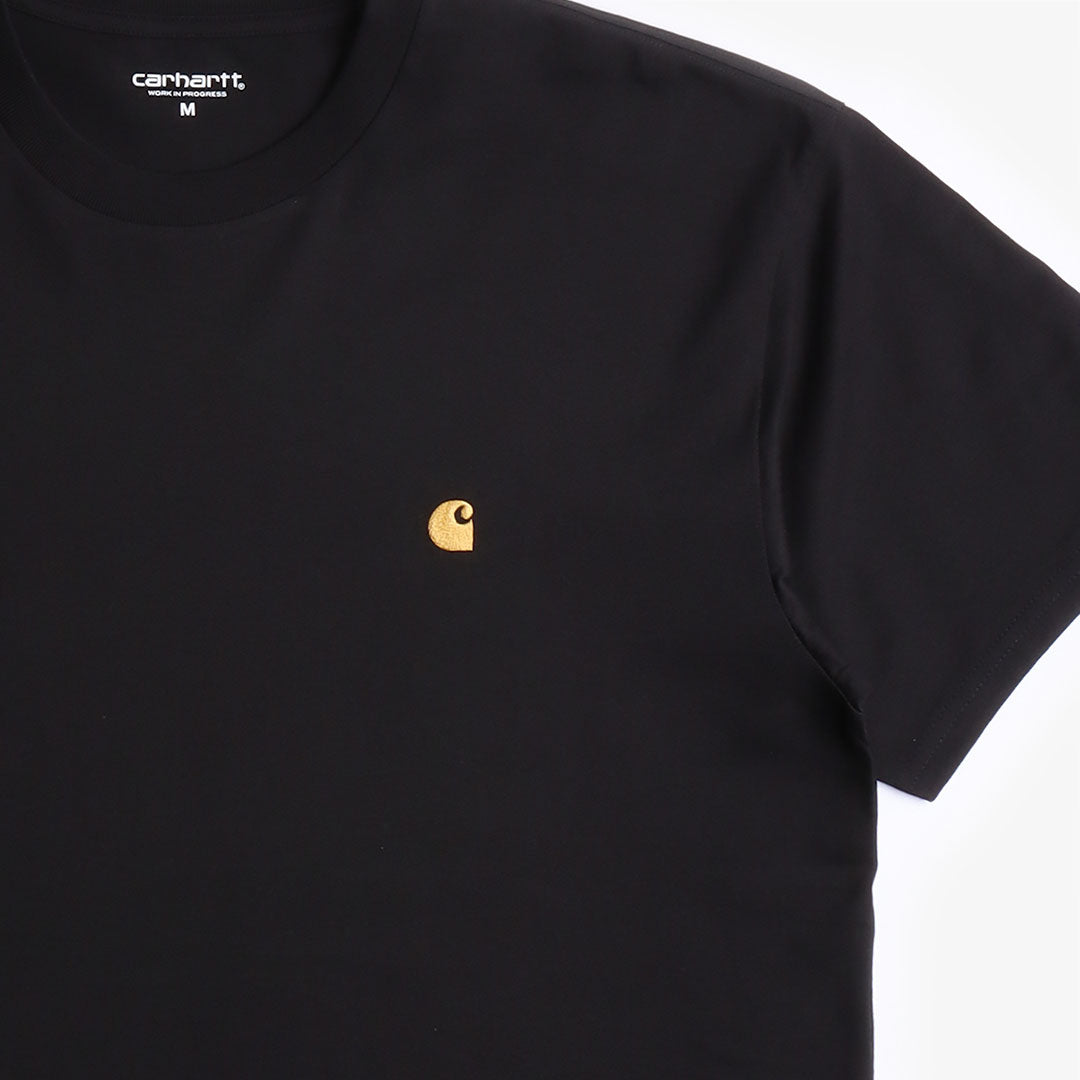 Carhartt WIP Chase T-Shirt, Black Gold, Detail Shot 2