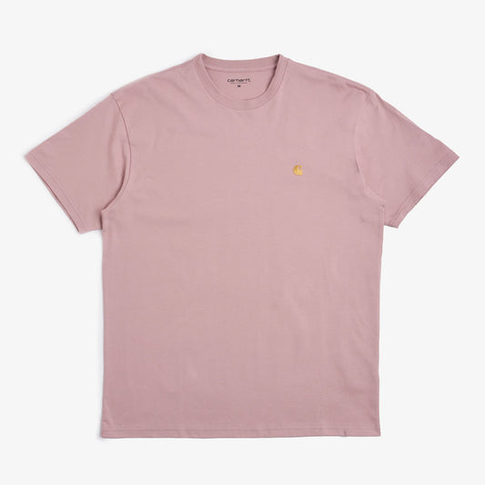 Carhartt WIP Chase T-Shirt, Glassy Pink Gold, Detail Shot 1