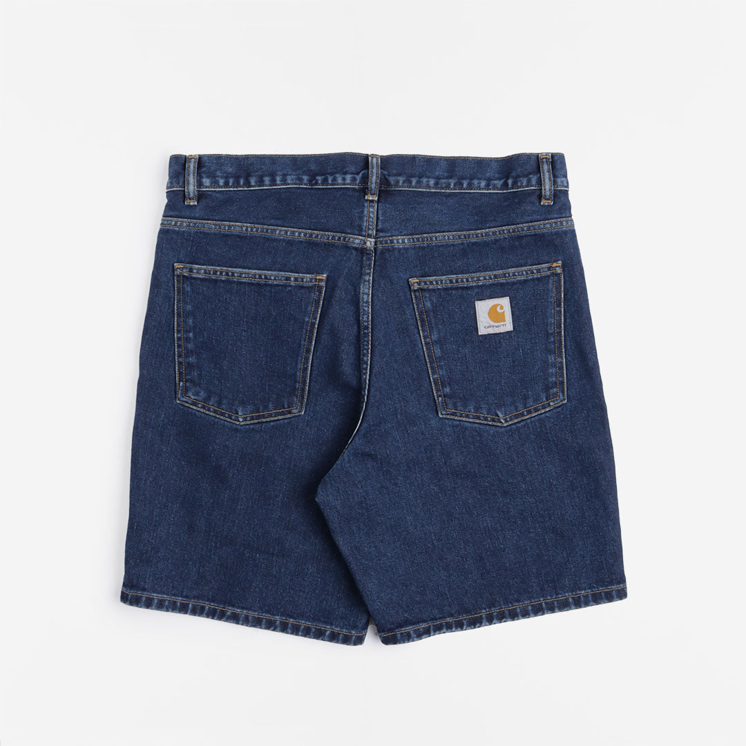 Carhartt WIP Newel Shorts, Blue (Stone Washed), Detail Shot 3