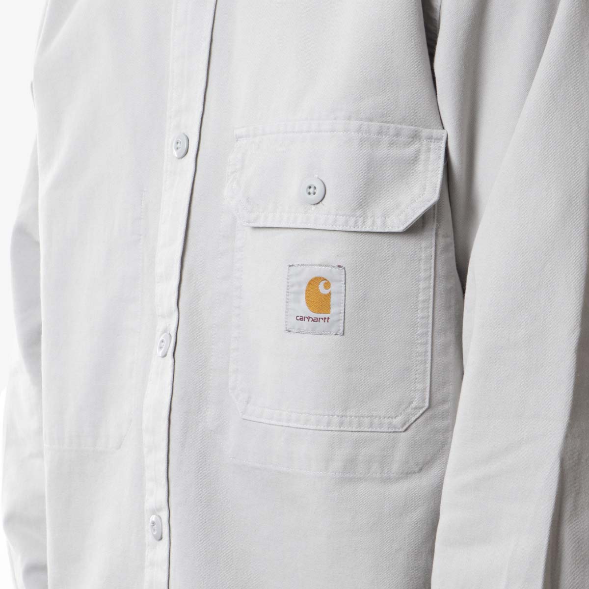 Carhartt WIP Reno Shirt Jacket, Sonic Silver (Garment Dyed), Detail Shot 2