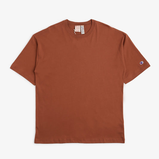 Champion Reverse Weave Minimal Cotton Jersey T-Shirt, Brown, Detail Shot 1