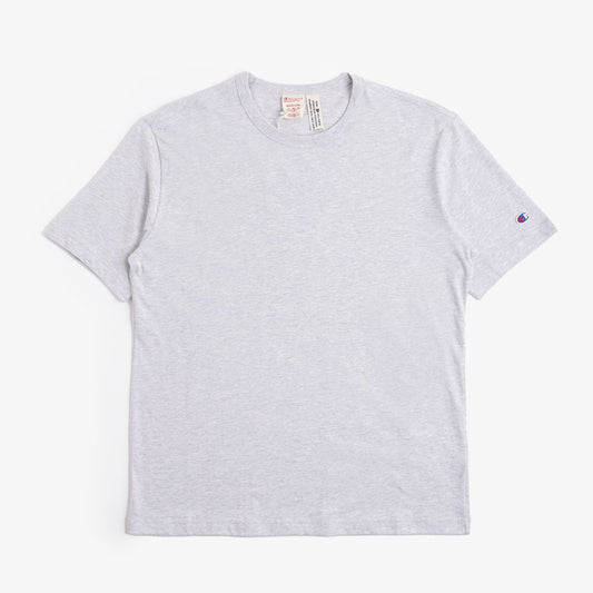 Champion Reverse Weave Minimal C Logo Patch T-Shirt, Light Grey, Detail Shot 1