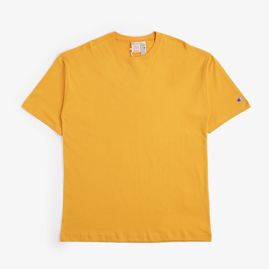Champion Reverse Weave Minimal Cotton Jersey T-Shirt, Gold, Detail Shot 1