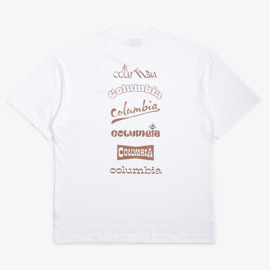 Columbia Burnt Lake Graphic T-Shirt, White Branded Jumble, Detail Shot 1