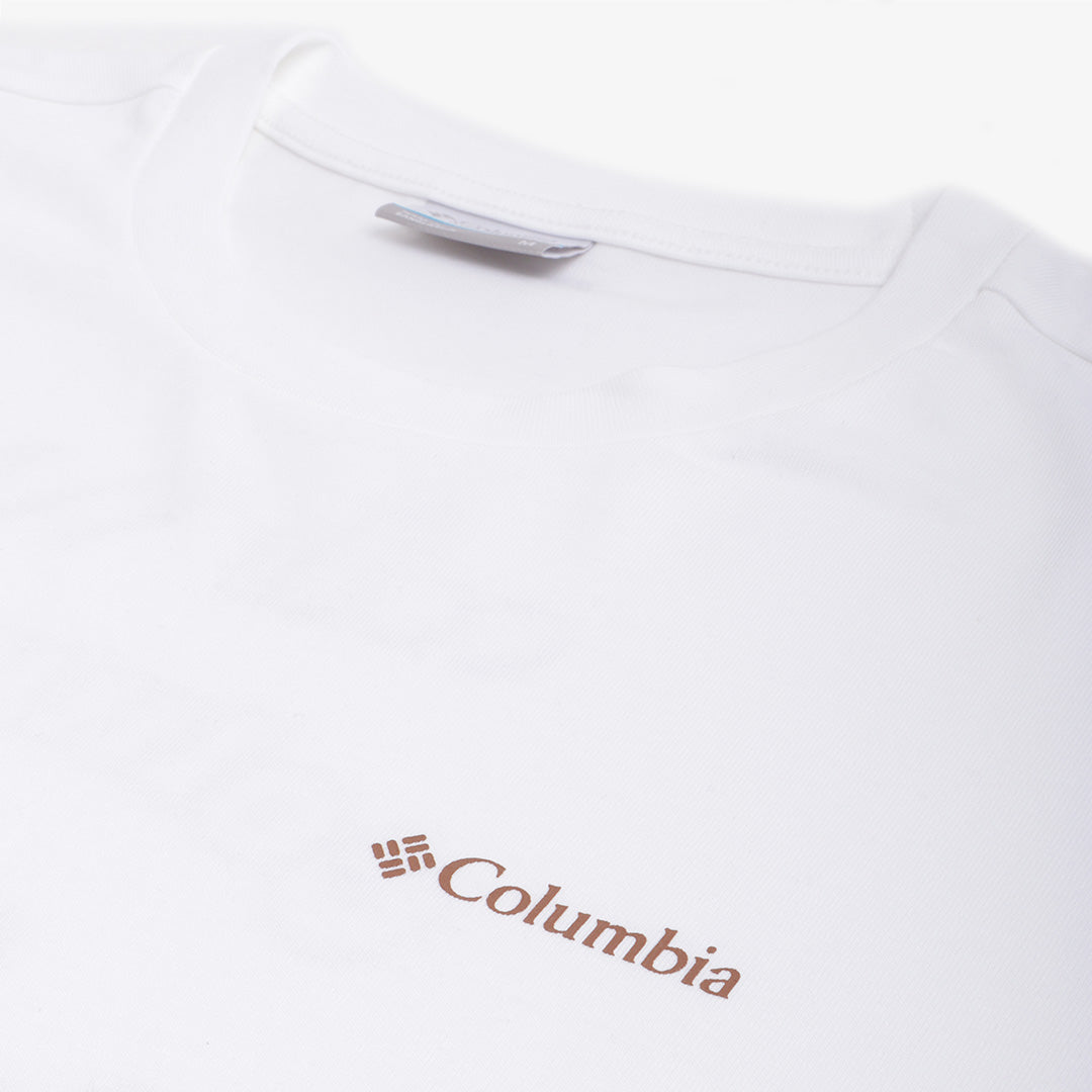 Columbia Burnt Lake Graphic T-Shirt, White Branded Jumble, Detail Shot 3