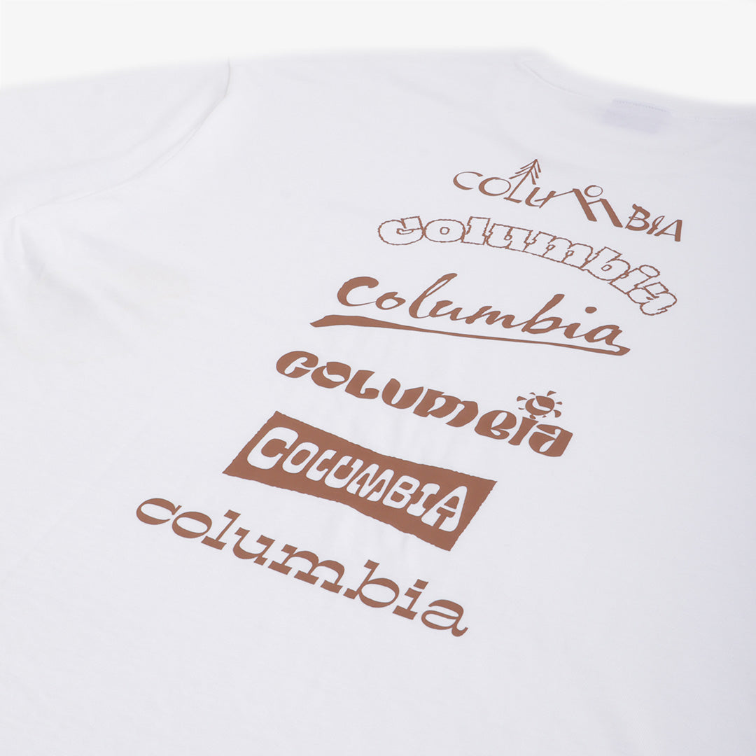 Columbia Burnt Lake Graphic T-Shirt, White Branded Jumble, Detail Shot 4