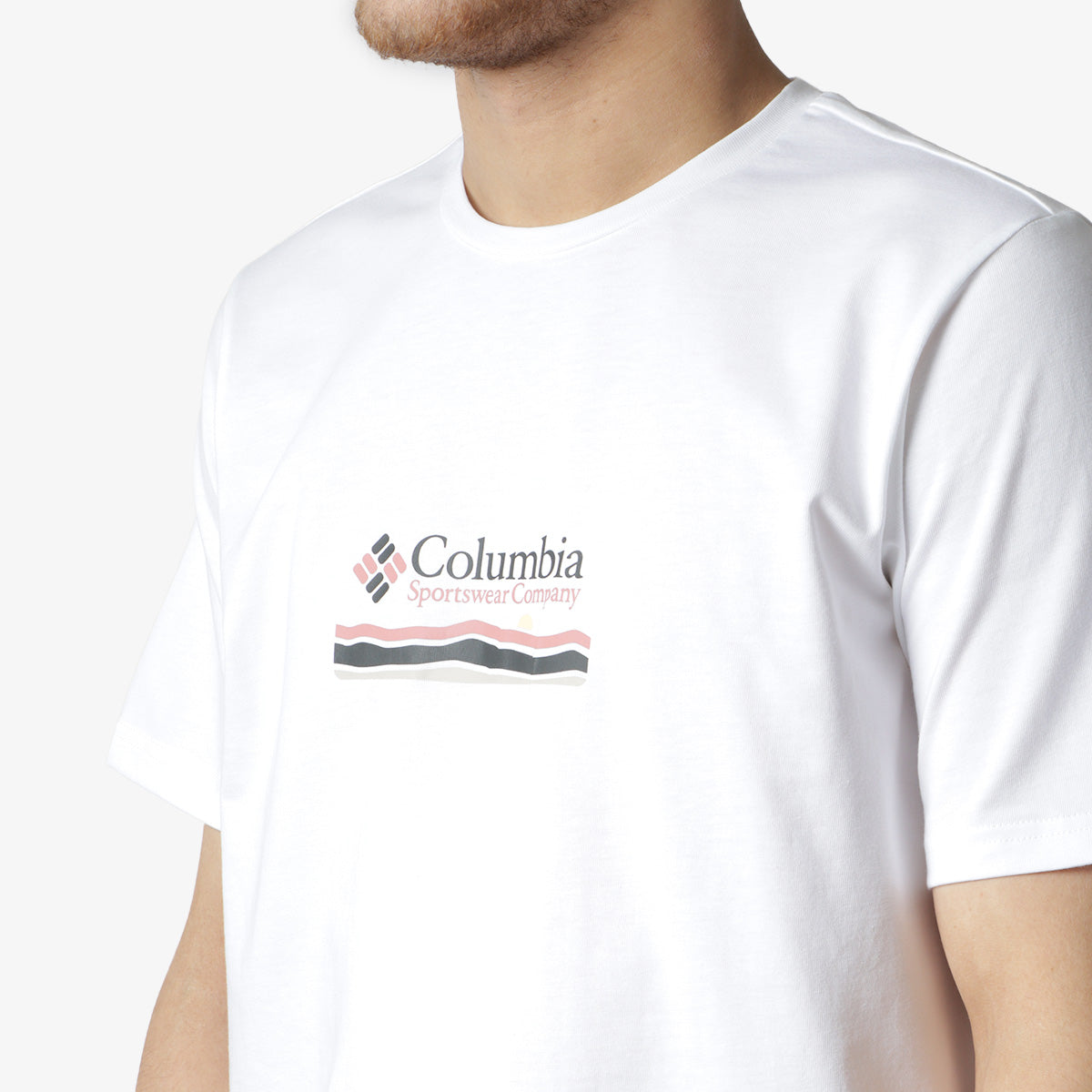 Columbia Explorers Canyon Back Graphic T-Shirt, White/Heritage Hills, Detail Shot 3