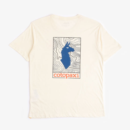 Cotopaxi Llama Map Organic T-Shirt, Bone, Detail Shot 1