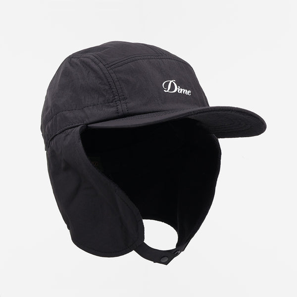 Dime_CursiveEarflapCap_Black_0