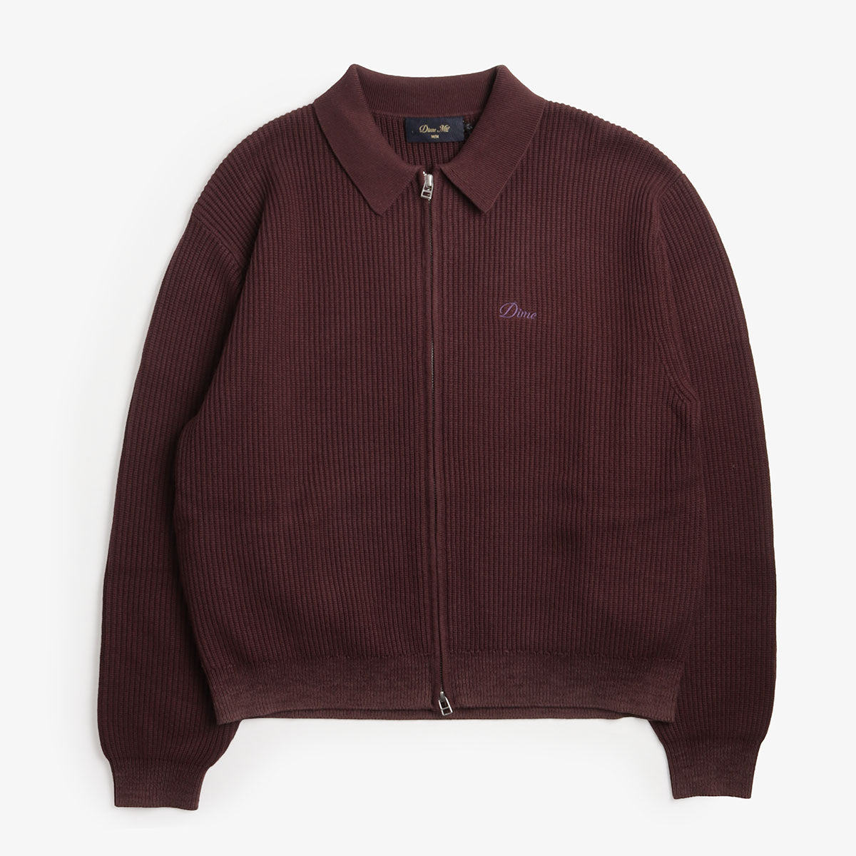 Dime Double Zip Knit - Wine – Urban Industry