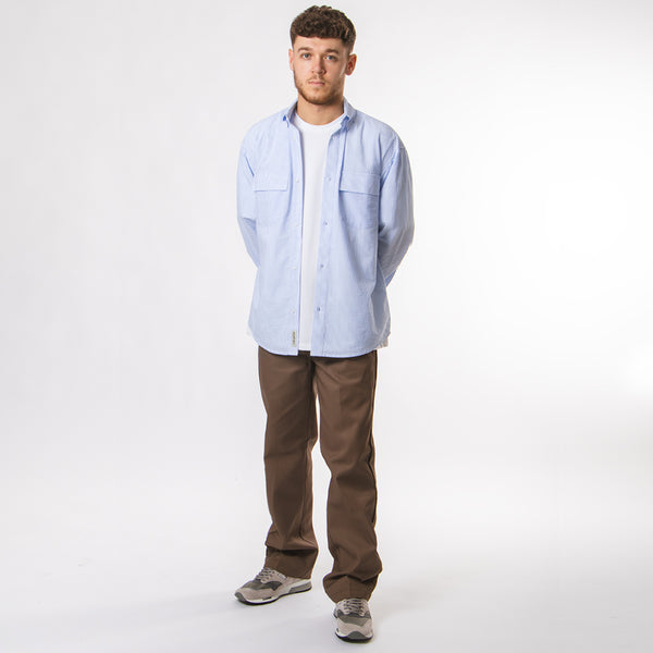 Dispatches Foreman Seersucker Shirt Blue Stripes Urban Industry