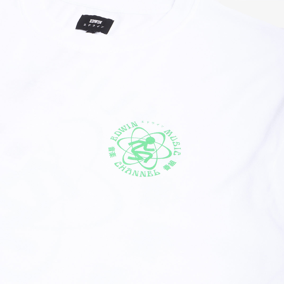 Edwin EMC Dance Club T-Shirt, White - Garment Washed, Detail Shot 3