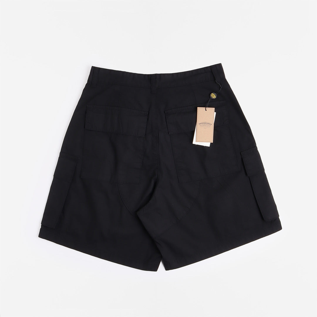 FrizmWORKS Cotton Ripstop BDU Shorts, Black, Detail Shot 3