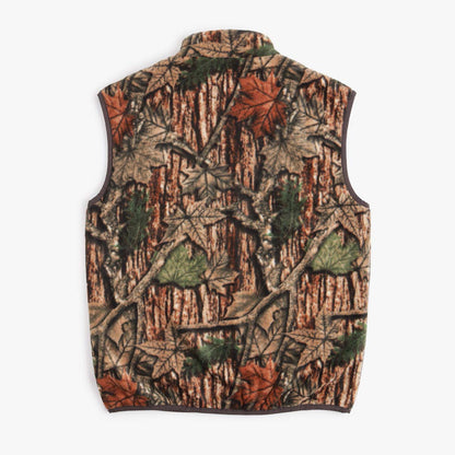 Gramicci Reversible Fleece Vest, Leaf Camo, Detail Shot 7