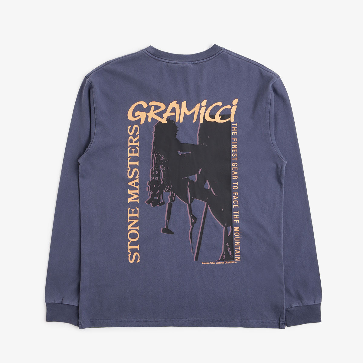 Gramicci Stone Masters Long Sleeve T-Shirt, Navy Pigment, Detail Shot 1