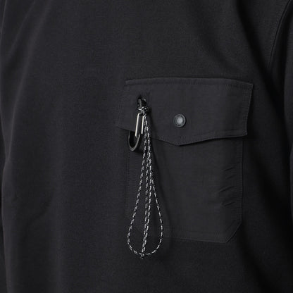 Gramicci x And Wander Pocket Sweatshirt, Black, Detail Shot 3