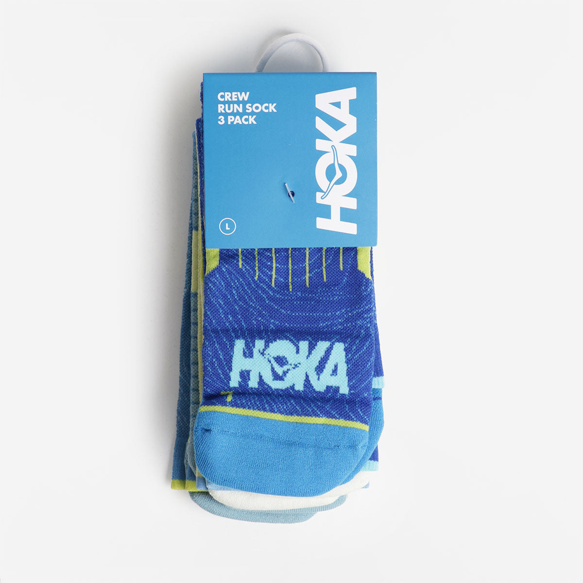 HOKA Crew Run Sock 3-Pack Alpine Blue/Cardamon/Ultramarine