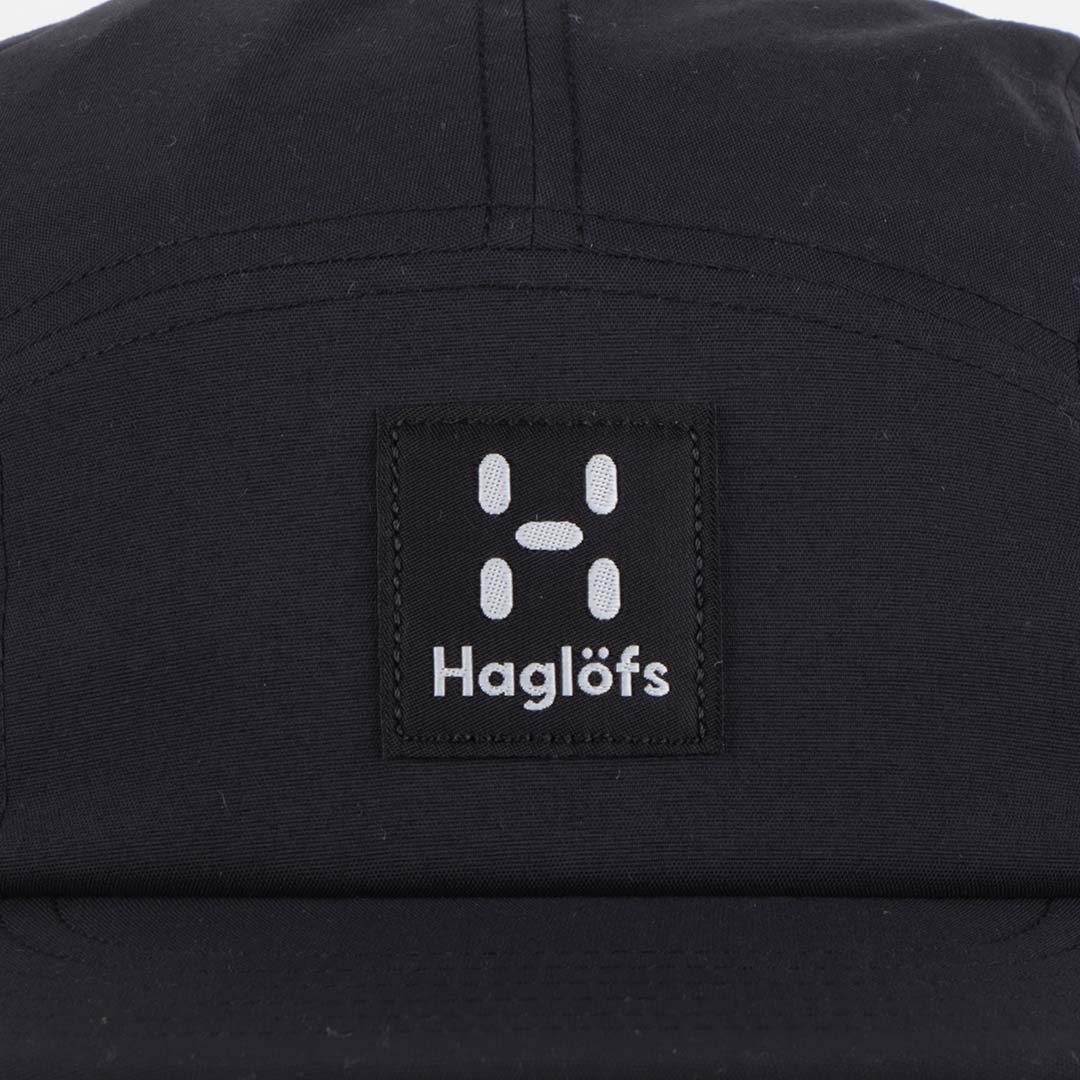 Haglofs Five Panel Cap, True Black, Detail Shot 2