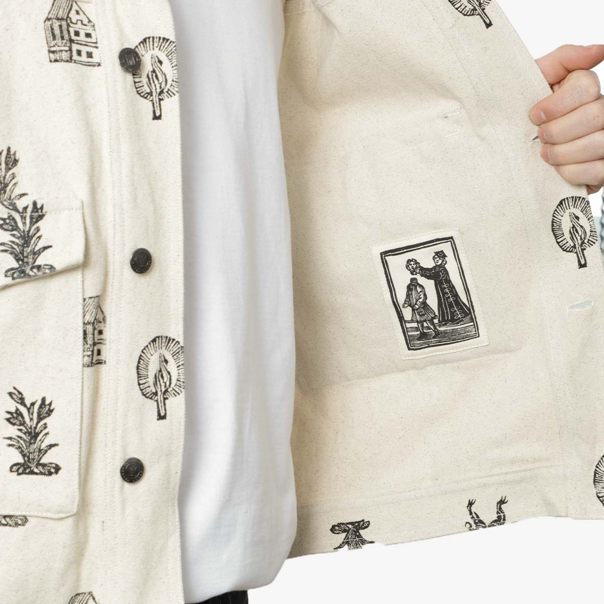 Heresy Woodcut Jacket, Off White, Detail Shot 5