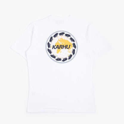 Karhu Worldwide T-Shirt, White, India Ink, Detail Shot 1