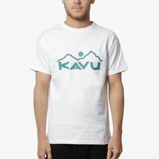 Kavu Vintage Logo T-Shirt, White, Detail Shot 1