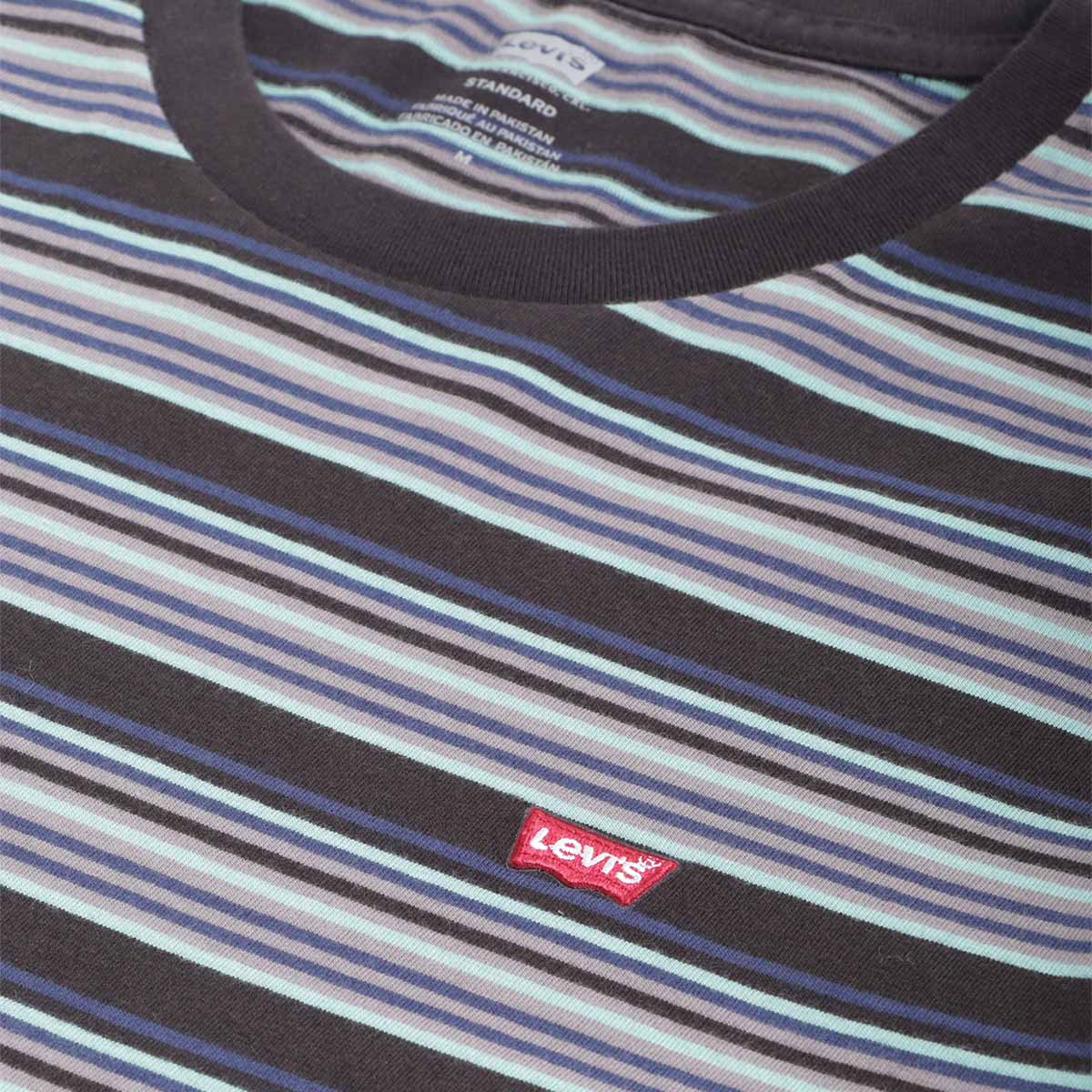 Levis Original Housemark T-Shirt, Rings Stripe Meteorite, Detail Shot 2