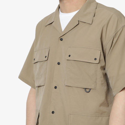 Nanga Dot Air Utility Pocket Short Sleeve Shirt, Beige, Detail Shot 2