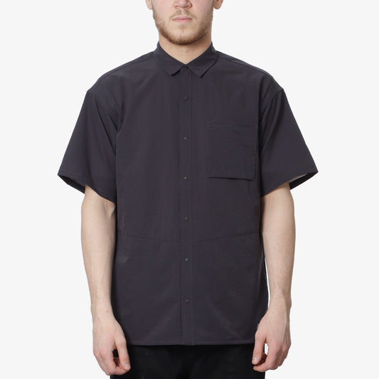Nanga Dot Air Comfy Short Sleeve Shirt, Black, Detail Shot 1