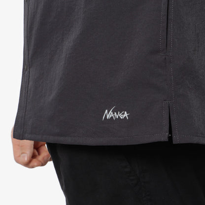 Nanga Dot Air Comfy Short Sleeve Shirt, Black, Detail Shot 3