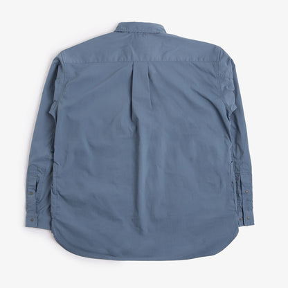 Nanga Takibi Ripstop Camp Shirt, Blue, Detail Shot 3