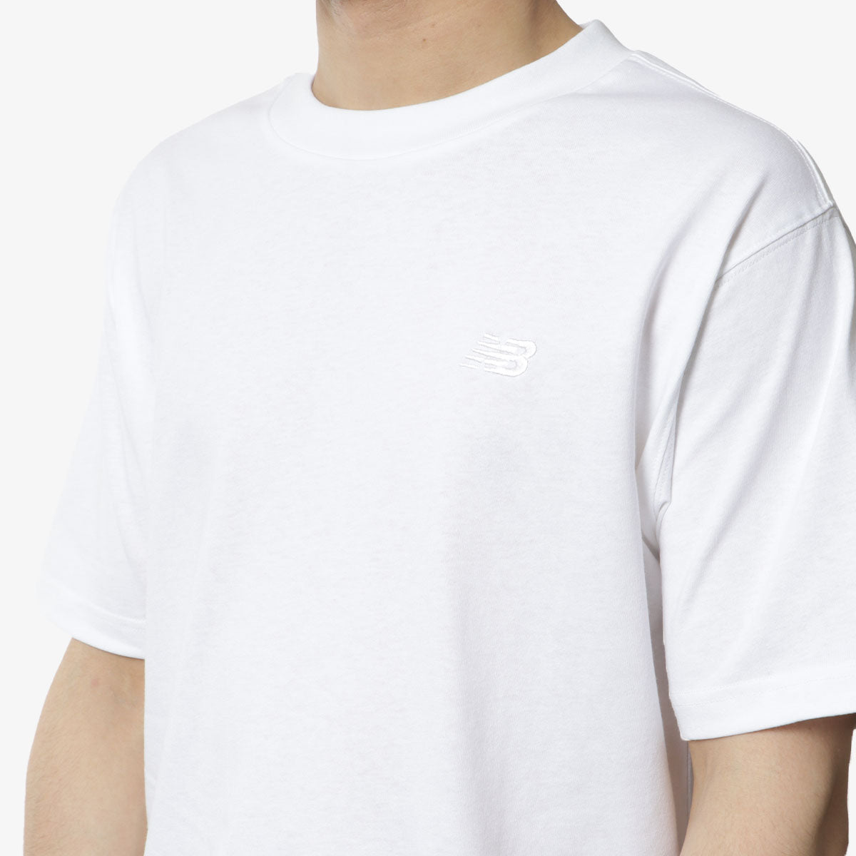 New Balance Athletics Cotton T-Shirt, White, Detail Shot 3