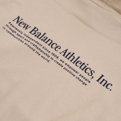 New Balance Athletics Embroidered Relaxed Hoodie, Stoneware, Detail Shot 10