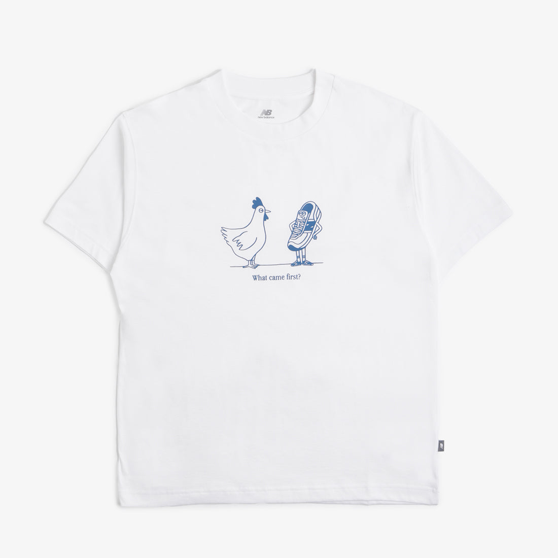 New Balance Chicken Or Shoe Relaxed T-Shirt, White, Detail Shot 5