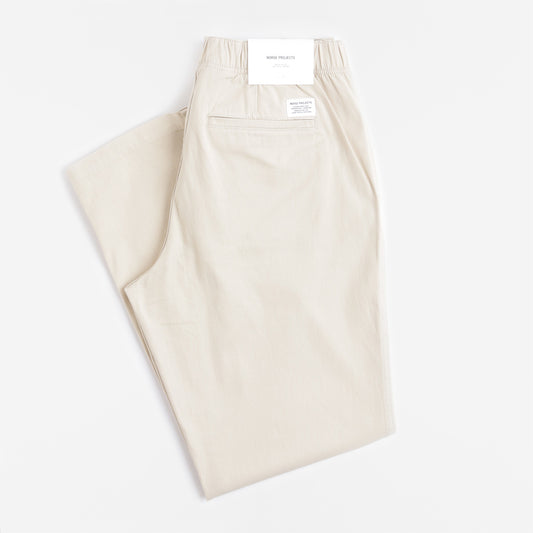 Norse Projects Ezra Light Stretch Twill Pant, Oatmeal, Detail Shot 1