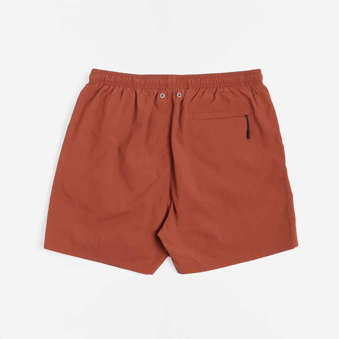 Norse Projects Hauge Recycled Nylon Swim Shorts, Red Ochre, Detail Shot 4