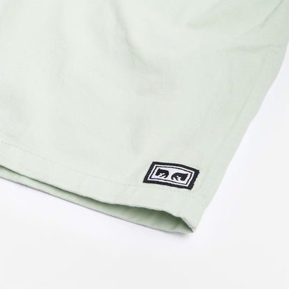 OBEY Easy Relaxed Twill Shorts, Surf Spray, Detail Shot 2