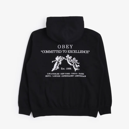 OBEY Excellence Hoodie, Black, Detail Shot 6