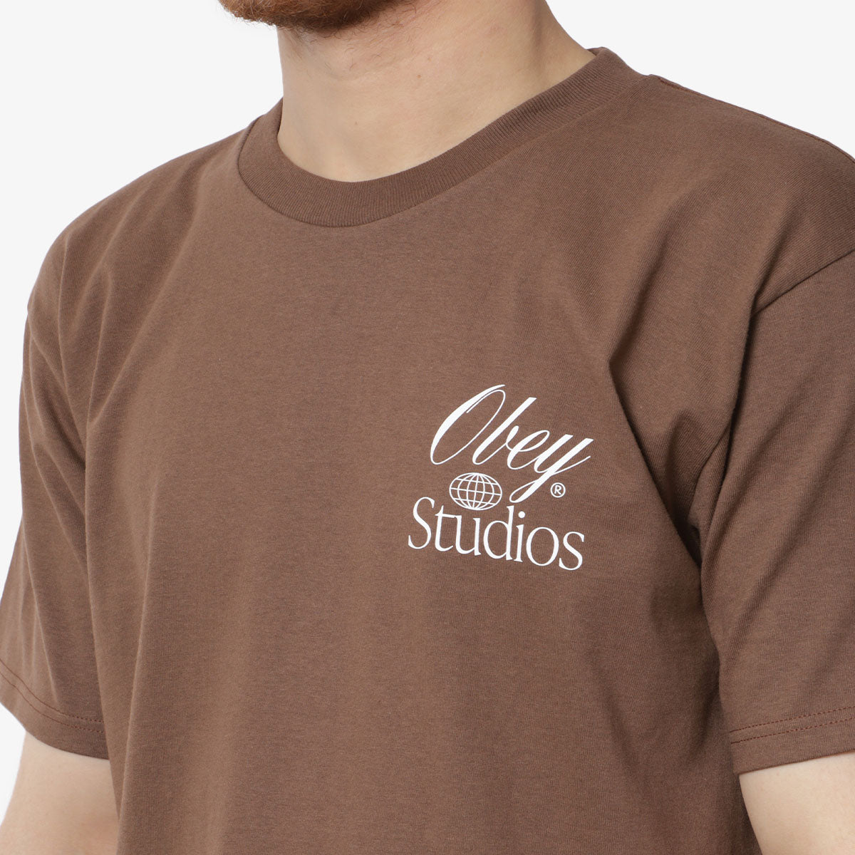 OBEY Studios Worldwide T-Shirt, Silt, Detail Shot 3
