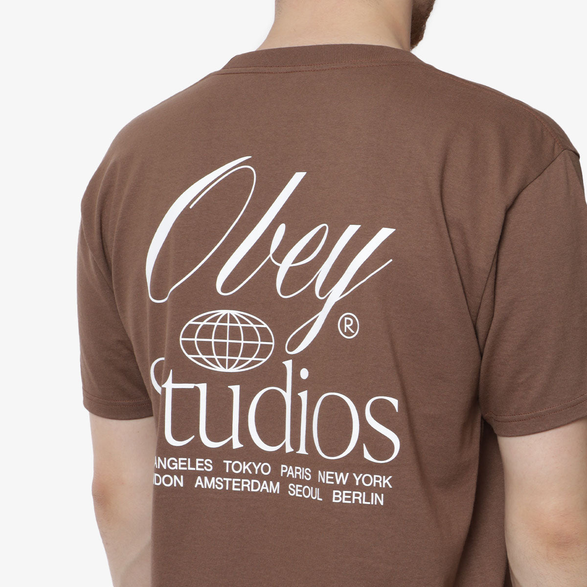 OBEY Studios Worldwide T-Shirt, Silt, Detail Shot 4