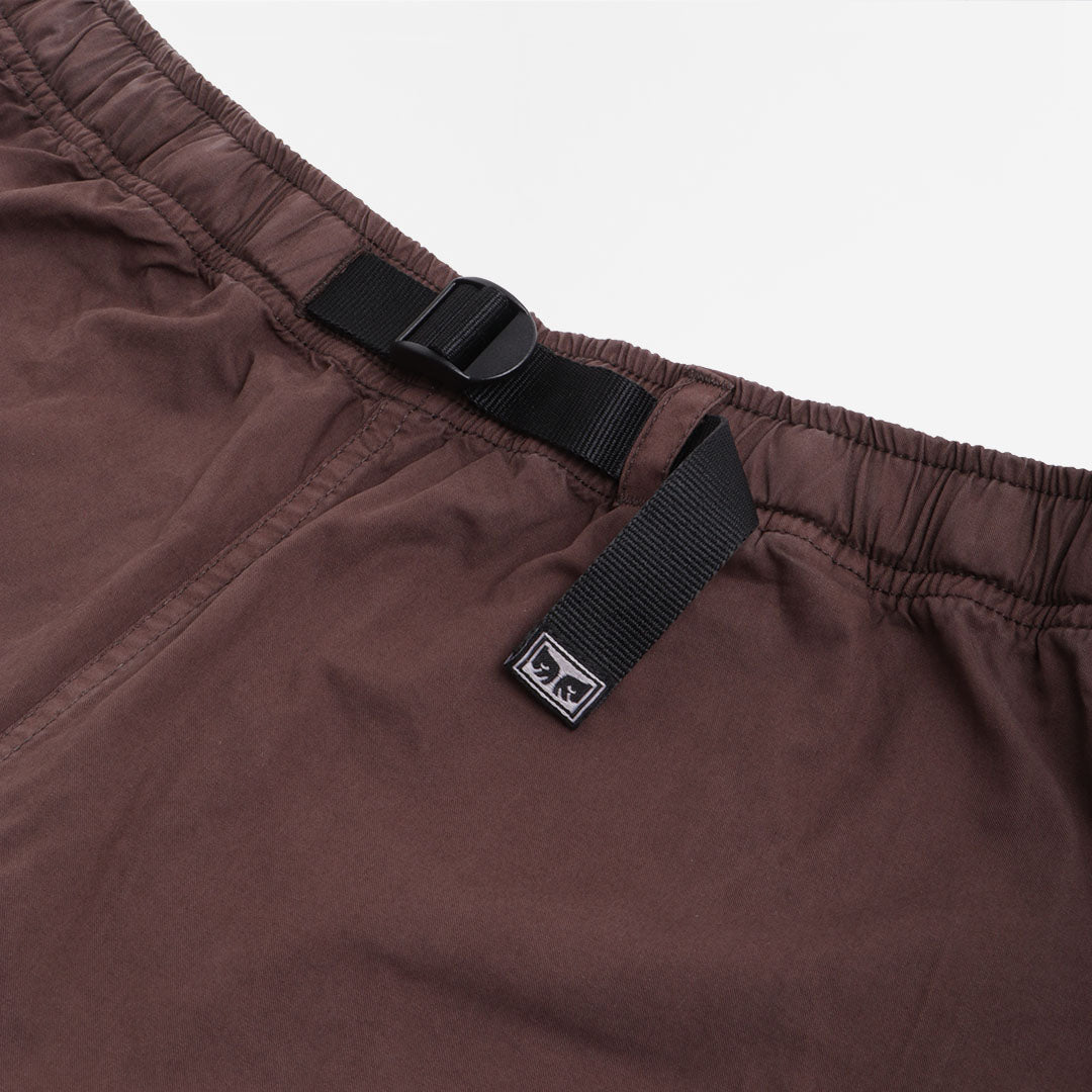 OBEY Easy Pigment Trail Shorts, Pigment Java Brown, Detail Shot 2
